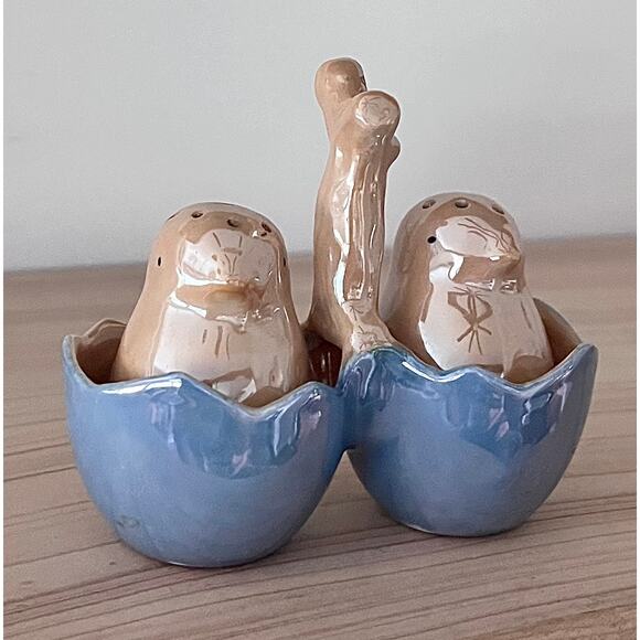 Lusterware 3pc Nesting Baby Chick Salt & Pepper Shaker Set - Picture 7 of 12